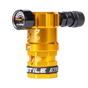 HK Army Hostile XLP Airsoft Regulator - Side Port Quick-Disconnect (gold)