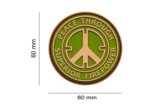 JTG Peace Through Superior Fire Power Rubber Patch - Img 4