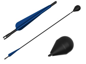 LARP round-head arrow - black shaft 76 cm [Set of 32] - Img 3