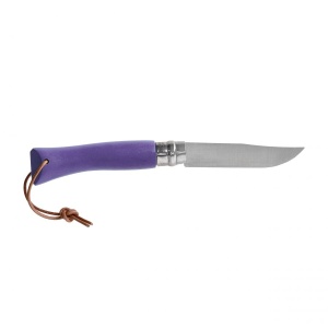 Opinel Colorama 06 inox purple knife with thong - Img 3