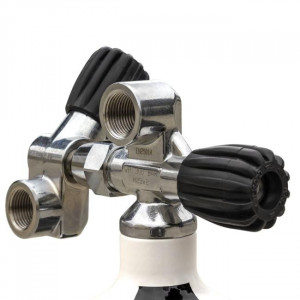 Scuba Tank 15 Lts - 300Bar Twin On/Off Valve - Img 3