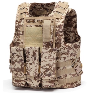 DELTA SIX Tactical Molle Vest with Pockets (Digital Desert Camo) - Img 1