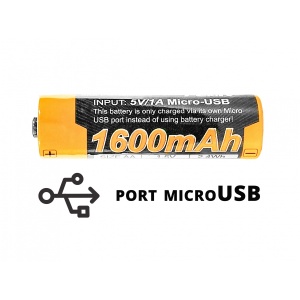 Fenix USB Battery ARB-L14U - 14500 1600 mAh 1.5V - Img 1