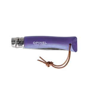 Opinel Colorama 06 inox purple knife with thong - Img 4