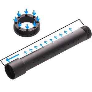 Paintball silencer for Hammerhead / Lapco / Nemesis barrels - Img 2