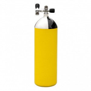 Scuba Tank 15 Lts - 300Bar Twin On/Off Valve - Img 1