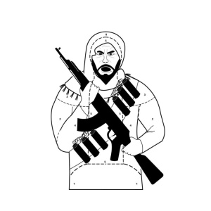 Tinta Hartie / Paper Target "Terrorist" 700x500mm