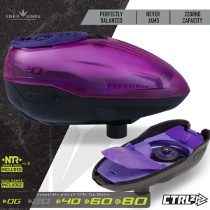 Bunkerkings CTRL2 Paintball Hopper (Crystal Purple Black) - Img 5