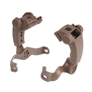 Earmor - Adapter for M32 Plus Headphones at ARC Rail - Polymer - Coyote Brown [M16A-CB]