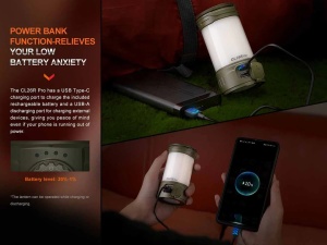 Fenix CL26R Pro LED lanterna Camping - Grey Camo - Img 6