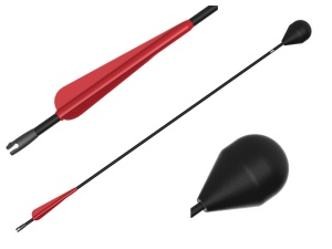 LARP round-head arrow - black shaft 76 cm [Set of 32] - Img 7