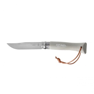 Opinel Colorama 06 inox gray knife with thong