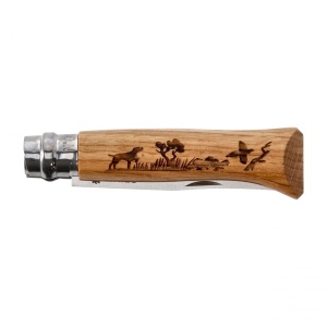 Opinel knife 8 inox oak Animal series - dog - Img 4