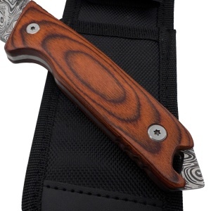 Takumitak Bloodstrike Fixed Blade Knife - Damascus [Wood] - Img 5