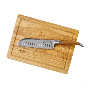 Cutit Laguiole Santoku Olive knife with cutting board