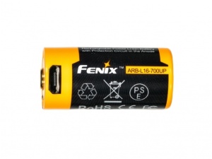 Fenix USB Rechargeable Battery ARB-L16UP 16340 RCR123 700mAh
