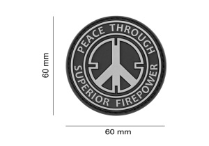 JTG Peace Through Superior Fire Power Rubber Patch - Img 5