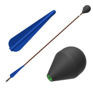 LARP round-head arrow - brownk shaft 76 cm [Set of 32] - Img 3