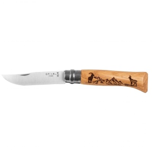 Opinel knife 8 inox oak Animal series - chamois