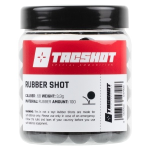 TacShot RUBBER SHOT Cal.68 rubber projectiles (100buc) [3.3g] - Img 1