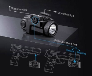 WL14 Tactical Pistol Flashlight - 500 LM - PICATINNY [NEXTORCH] - Img 12