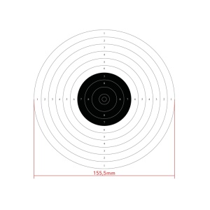 10m international air pistol shooting target [15.5x15.5cm] - Set de 10