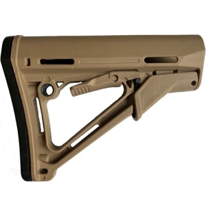 DELTA SIX M4 Shoulder Rest Cover / Stock Cover - plastic (black or tan) - Img 2