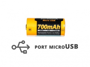 Fenix USB Rechargeable Battery ARB-L16UP 16340 RCR123 700mAh - Img 2