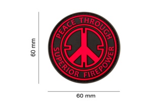 JTG Peace Through Superior Fire Power Rubber Patch - Img 2