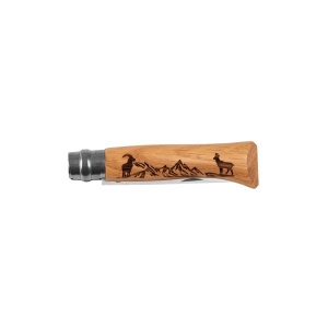 Opinel knife 8 inox oak Animal series - chamois - Img 2