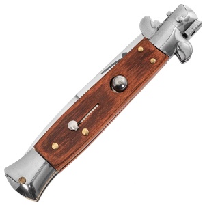 Sayre Mafia Stiletto Spring Knife [Wood] - Img 5