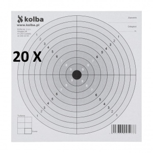 Shooting targets 14x14 black center 20 pcs.