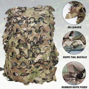 DELTA SIX 3D camouflage net camouflage cover for backpacks (Multicam) - pt 60L sau 80L - Img 4
