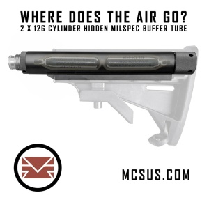 MCS Universal Buttstock Guide / Shoulder Rest Guide for 2x 12g Co2 Capsules - Img 3