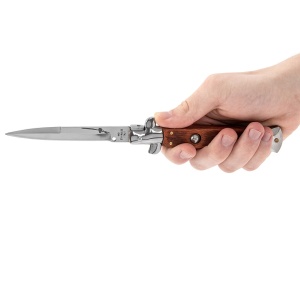 Sayre Mafia Stiletto Spring Knife [Wood] - Img 2