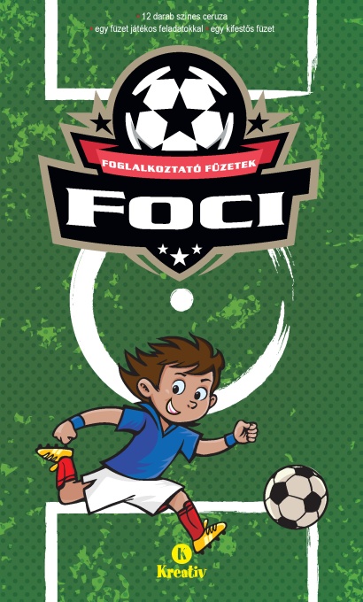 Foglalkoztató füzet, Foci – Ajándék színes ceruzákkal