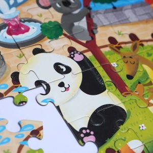 Állatkert – 120 darabos foszforeszkáló puzzle - Img 4