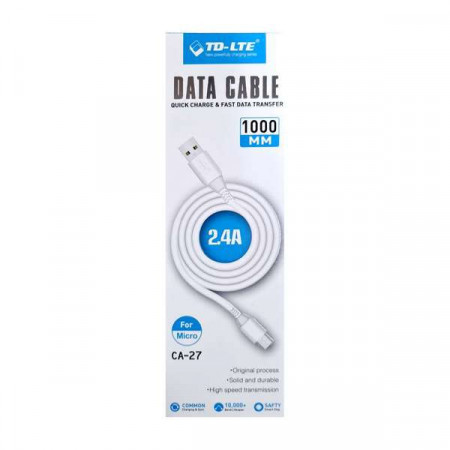 Cablu Date si Incarcare, Micro-USB, Quick Charge, 2.4A,1 metru
