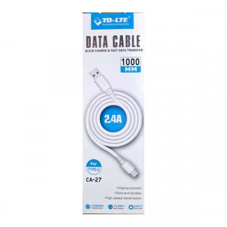 Cablu Date si Incarcare, Type-C, Quick Charge, 2.4A,1 metru