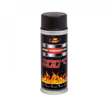 Spray Vopsea Toba sau Etrieri, Profesional, Rezistent Termic +800°C, NEGRU, 400ml