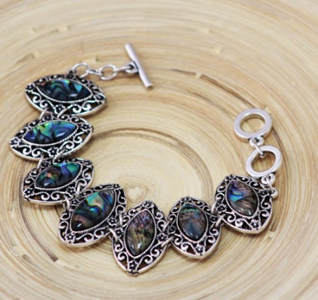Bratara vintage sidef oval