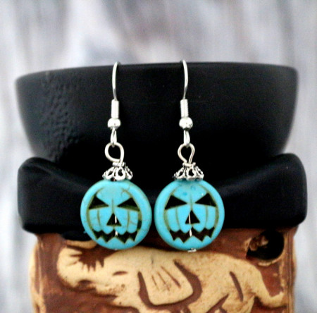 Cercei Halloween - dovlecei albastri