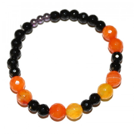 Bratara agate orange