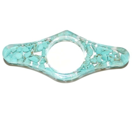 Accesoriu pentru citit din rasina epoxidica cu pietricele semipretioase de turcoaz - Img 5