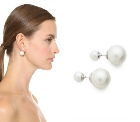 Cercei "Double pearl"(M2) - ivory - Img 2