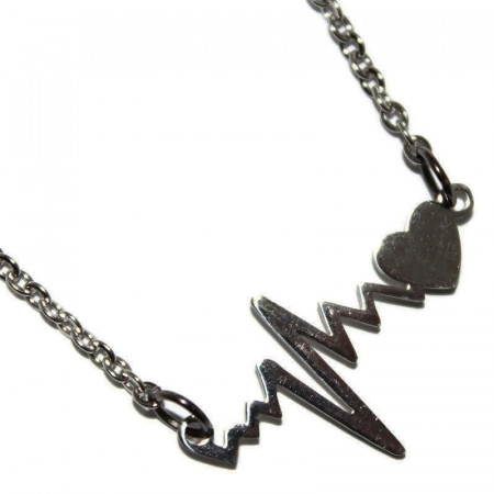 Colier argintiu "Heartbeat"
