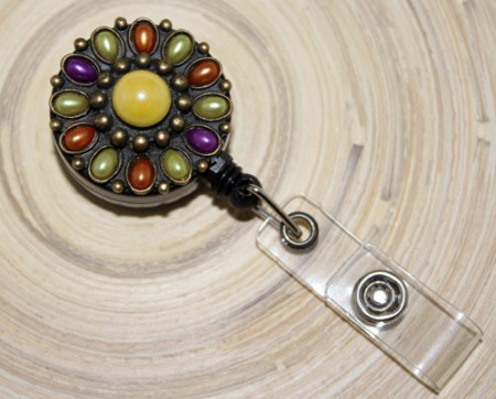 Accesoriu ecuson cu mandala orange
