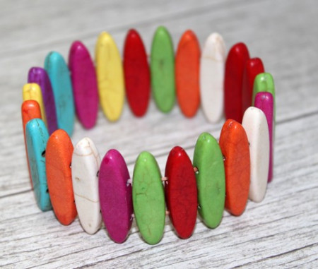 Bratara howlite colormix
