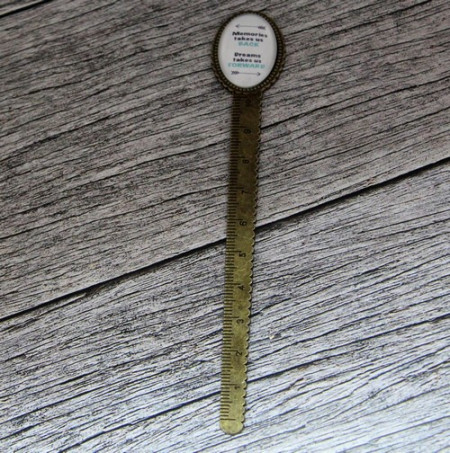 Semn de carte, bronz, cu mesaj personalizat - &quot;Memories&amp;Dreams&quot; - Img 2