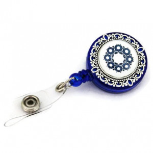 Accesoriu ecuson personalizat cu mandala albastra - Img 5